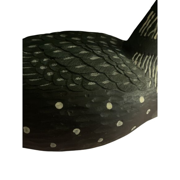 Vintage Handcrafted Loon Duck Decoy Hunting Collectible Carved Wooden Sculpture - Picture 12 of 16